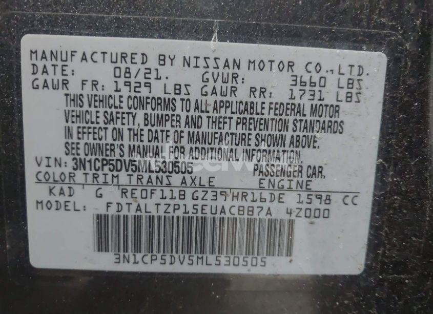 Photo 9 of 2021 Nissan Kicks SR XTRONIC CVT (VIN 3N1CP5DV5ML530505)