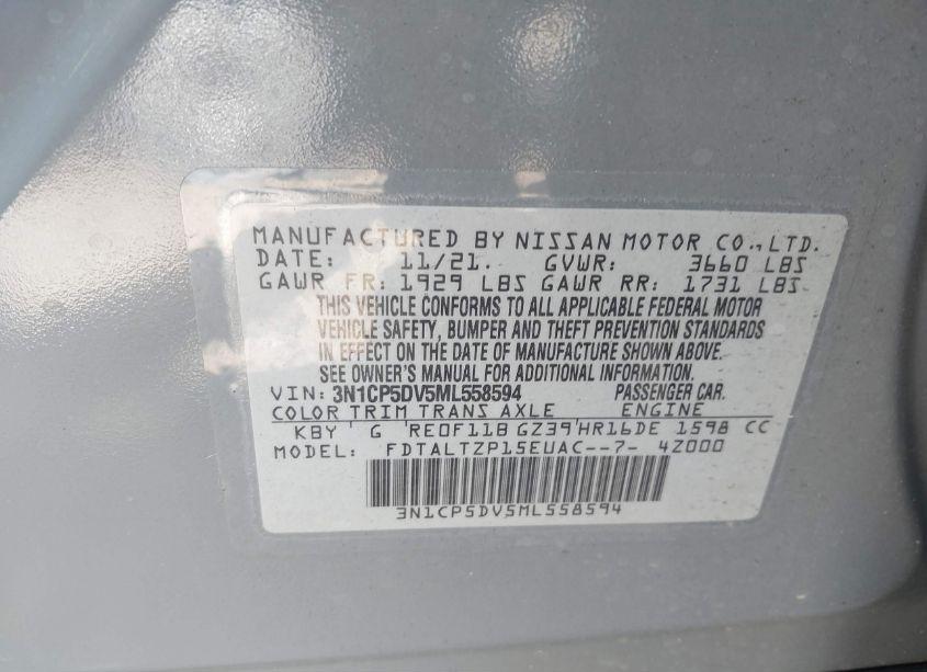 Photo 9 of 2021 Nissan Kicks SR XTRONIC CVT (VIN 3N1CP5DV5ML558594)