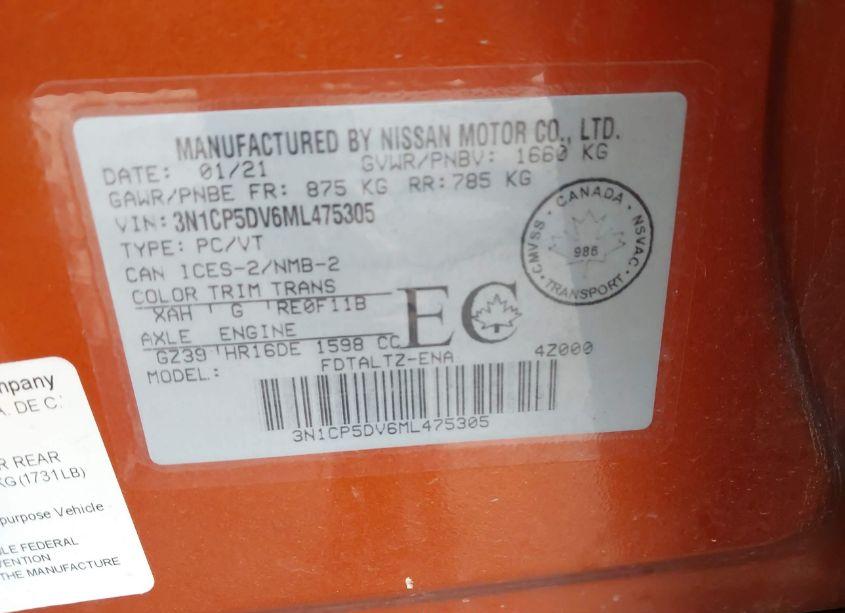 Photo 9 of 2021 Nissan Kicks SR XTRONIC CVT (VIN 3N1CP5DV6ML475305)