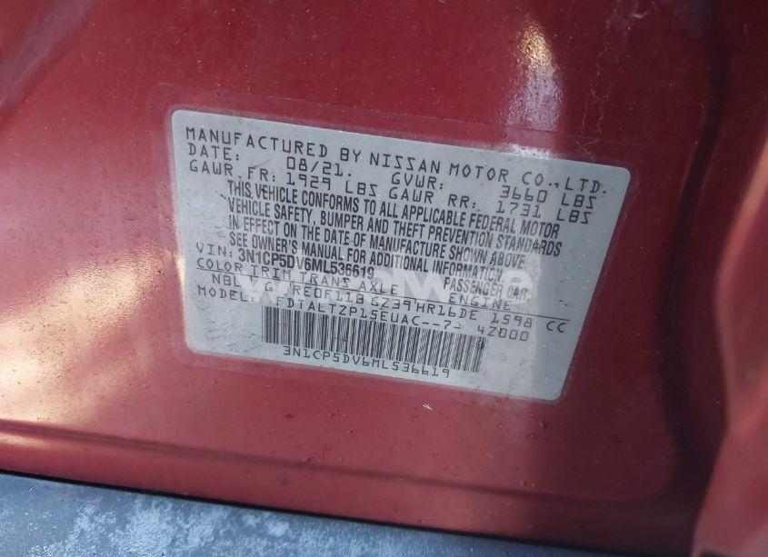 Photo 9 of 2021 Nissan Kicks SR XTRONIC CVT (VIN 3N1CP5DV6ML536619)