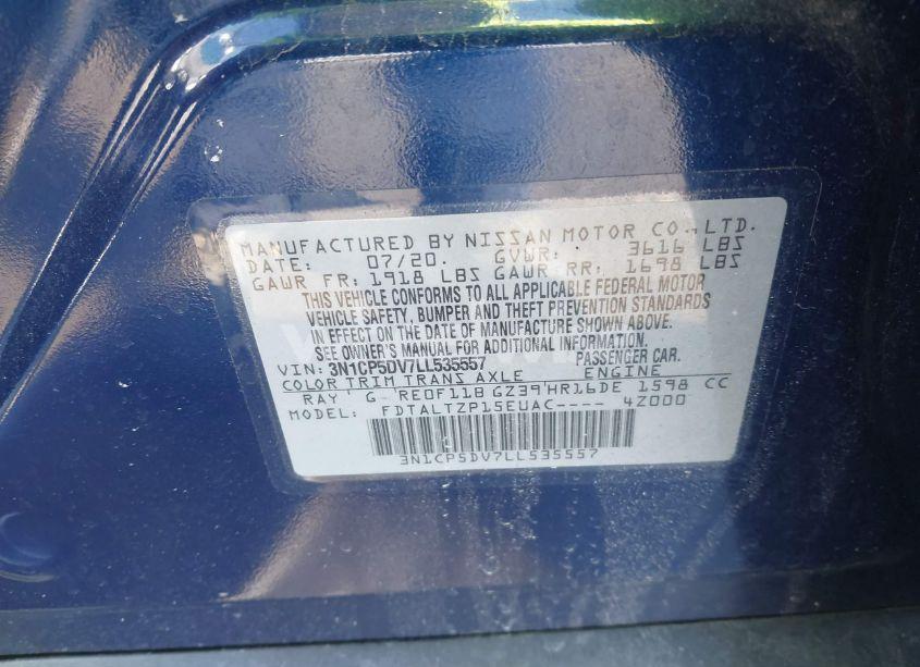 Photo 9 of 2020 Nissan Kicks SR XTRONIC CVT (VIN 3N1CP5DV7LL535557)