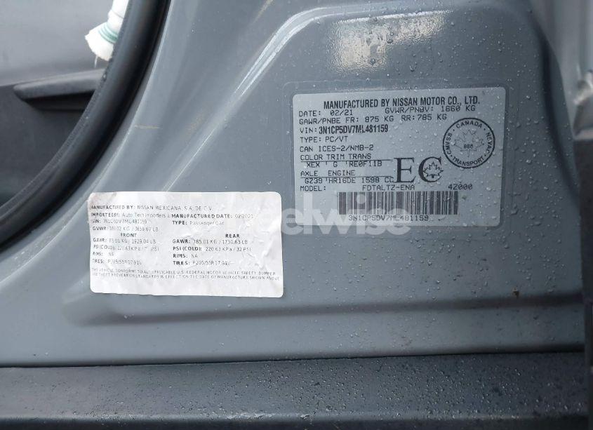 Photo 9 of 2021 Nissan Kicks SR XTRONIC CVT (VIN 3N1CP5DV7ML481159)