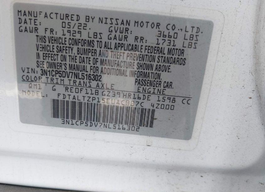 Photo 9 of 2022 Nissan Kicks SR XTRONIC CVT (VIN 3N1CP5DV7NL516302)