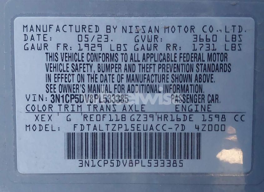 Photo 9 of 2023 Nissan Kicks SR XTRONIC CVT (VIN 3N1CP5DV8PL533385)