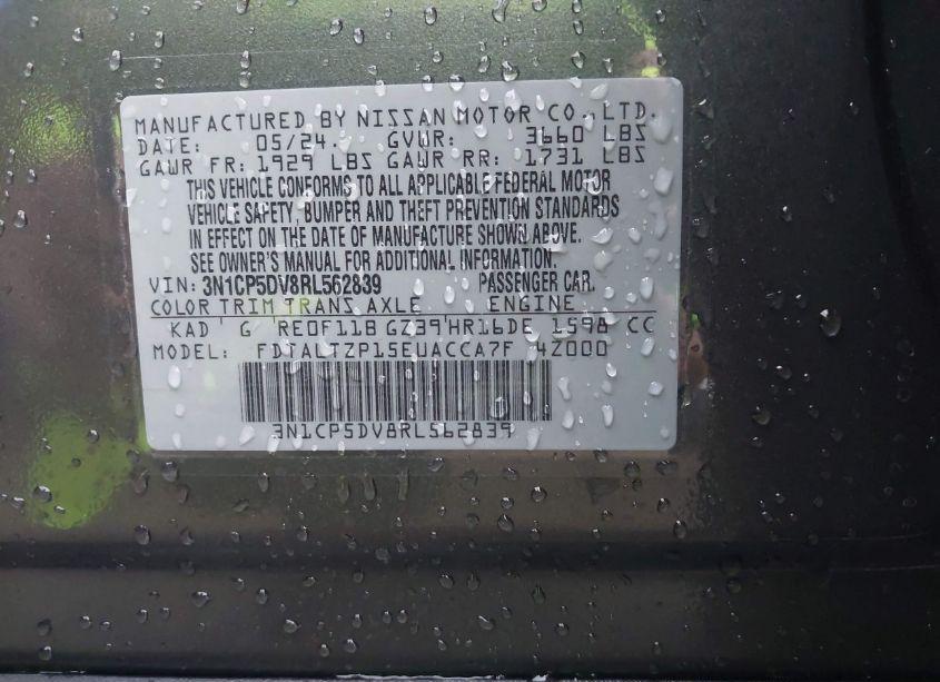 Photo 9 of 2024 Nissan Kicks SR XTRONIC CVT (VIN 3N1CP5DV8RL562839)