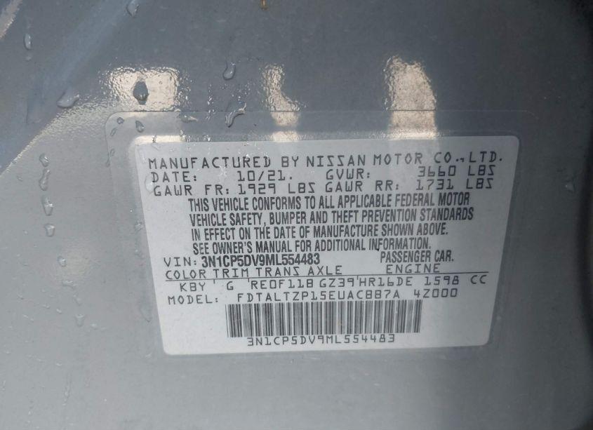 Photo 9 of 2021 Nissan Kicks SR XTRONIC CVT (VIN 3N1CP5DV9ML554483)