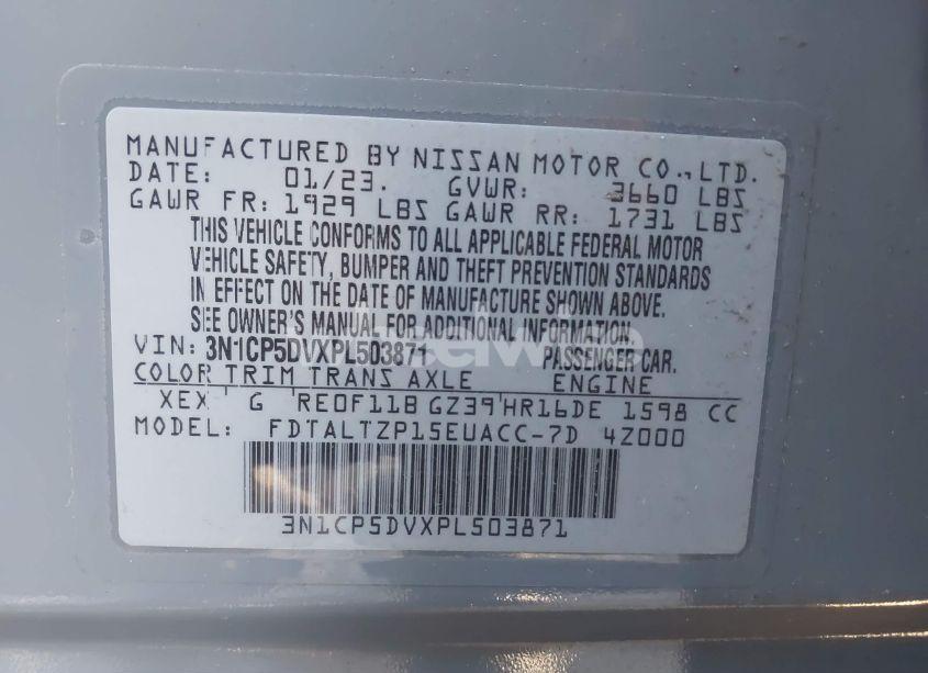 Photo 9 of 2023 Nissan Kicks SR XTRONIC CVT (VIN 3N1CP5DVXPL503871)