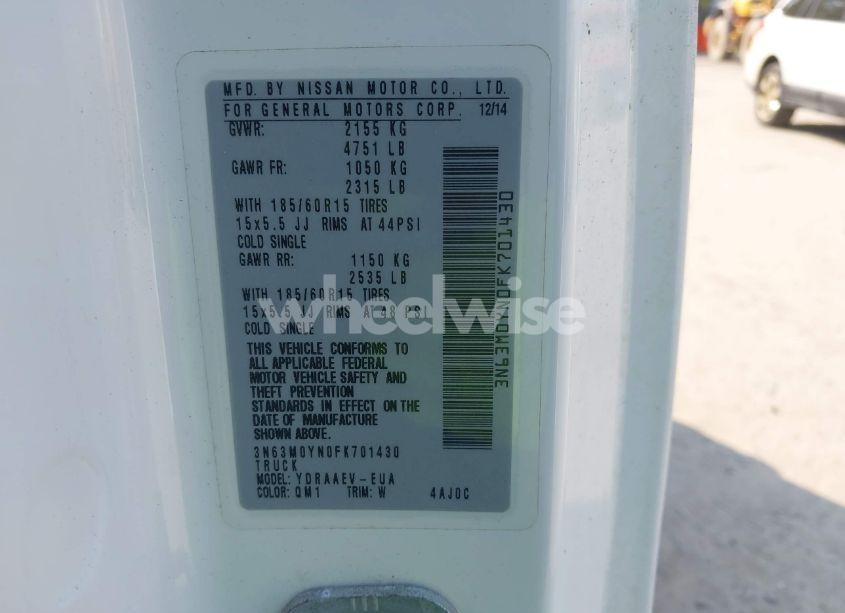 Photo 9 of 2015 Chevrolet City EXPRESS 1LS (VIN 3N63M0YN0FK701430)