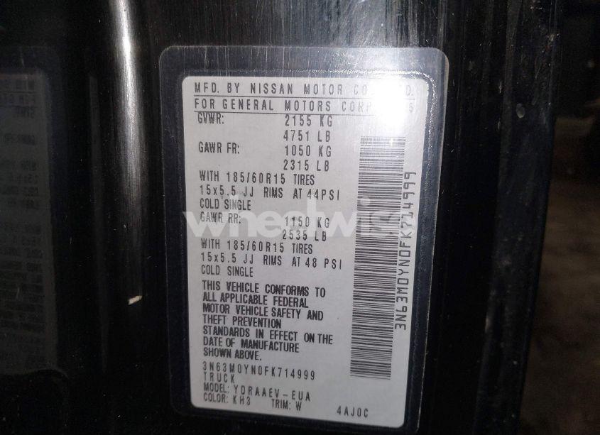 Photo 9 of 2015 Chevrolet City EXPRESS 1LS (VIN 3N63M0YN0FK714999)