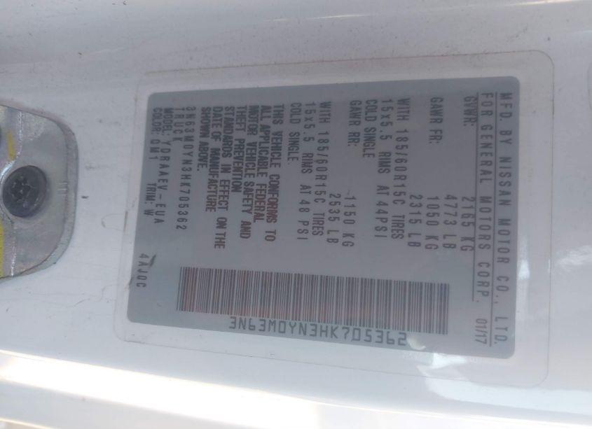 Photo 9 of 2017 Chevrolet City EXPRESS 1LS (VIN 3N63M0YN3HK705362)