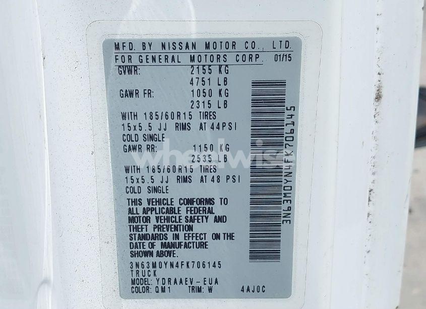 Photo 8 of 2015 Chevrolet City EXPRESS 1LS (VIN 3N63M0YN4FK706145)