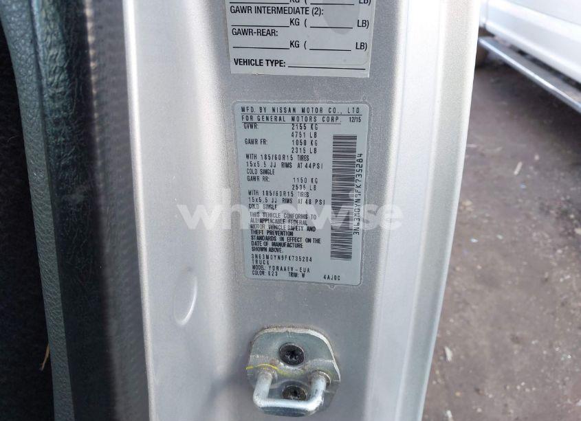 Photo 9 of 2015 Chevrolet City EXPRESS 1LS (VIN 3N63M0YN9FK735284)