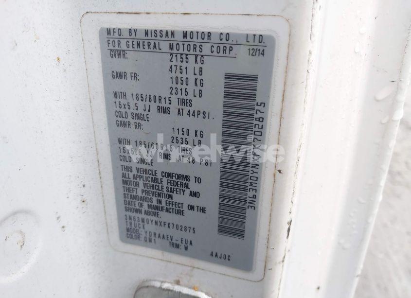 Photo 9 of 2015 Chevrolet City EXPRESS 1LS (VIN 3N63M0YNXFK702875)