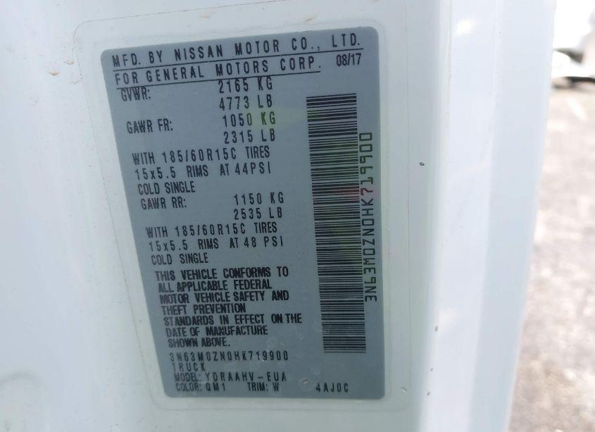 Photo 9 of 2017 Chevrolet City EXPRESS 1LT (VIN 3N63M0ZN0HK719900)