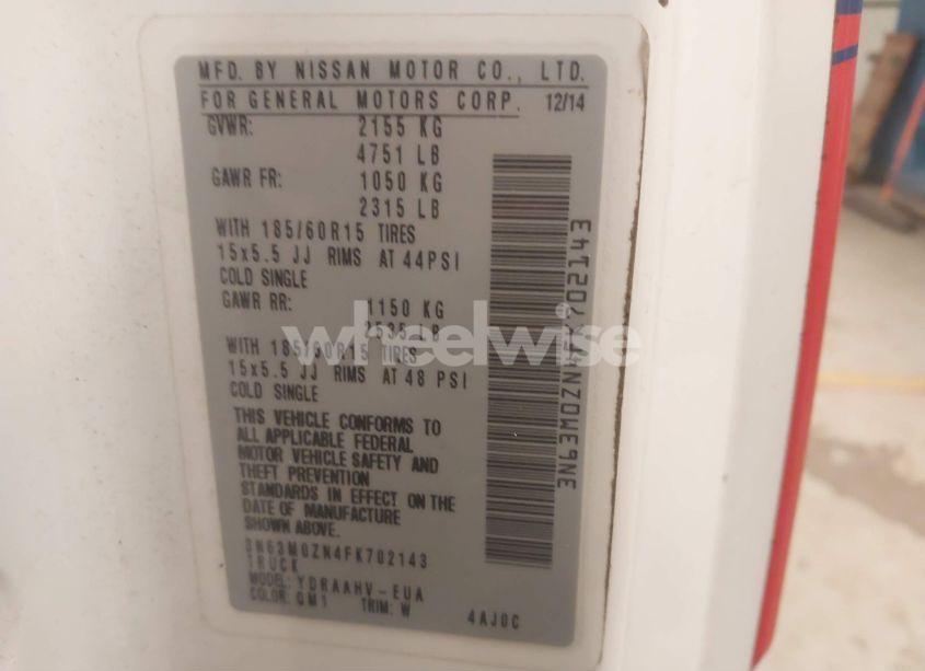 Photo 9 of 2015 Chevrolet City EXPRESS 1LT (VIN 3N63M0ZN4FK702143)