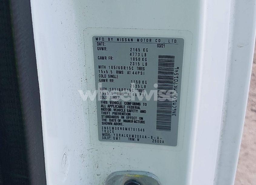 Photo 9 of 2021 Nissan Nv200 COMPACT CARGO SV XTRONIC CVT (VIN 3N6CM0KN0MK701546)