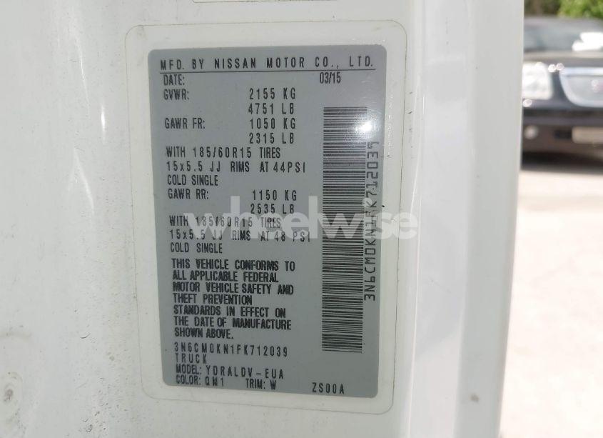 Photo 9 of 2015 Nissan Nv200 S/SV (VIN 3N6CM0KN1FK712039)