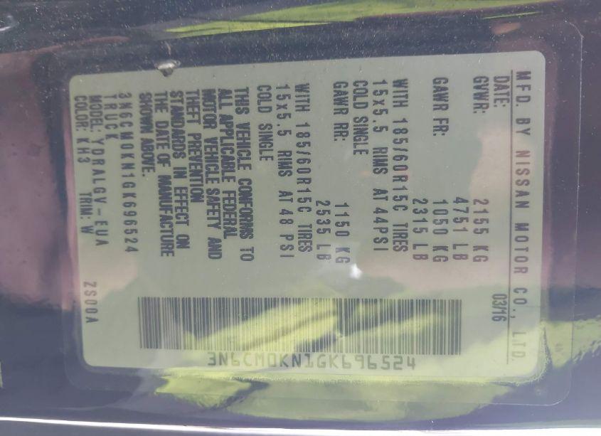 Photo 9 of 2016 Nissan Nv200 SV (VIN 3N6CM0KN1GK696524)