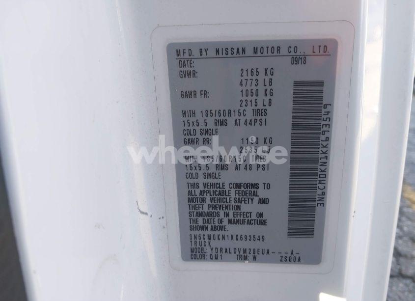 Photo 9 of 2019 Nissan Nv200 S (VIN 3N6CM0KN1KK693549)