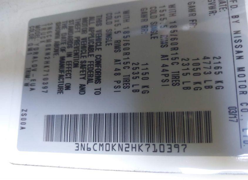 Photo 9 of 2017 Nissan Nv200 S (VIN 3N6CM0KN2HK710397)