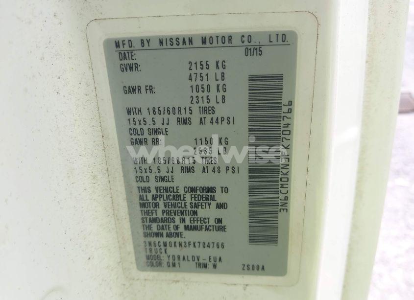 Photo 9 of 2015 Nissan Nv200 S (VIN 3N6CM0KN3FK704766)