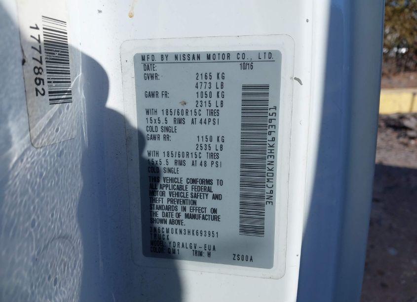 Photo 9 of 2017 Nissan Nv200 SV (VIN 3N6CM0KN3HK693951)