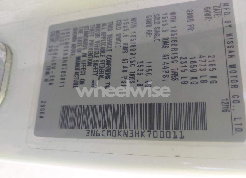 Photo 9 of 2017 Nissan Nv200 S (VIN 3N6CM0KN3HK700011)