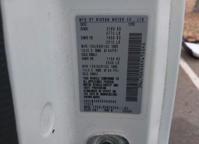 Photo 9 of 2019 Nissan Nv200 S (VIN 3N6CM0KN3KK695545)