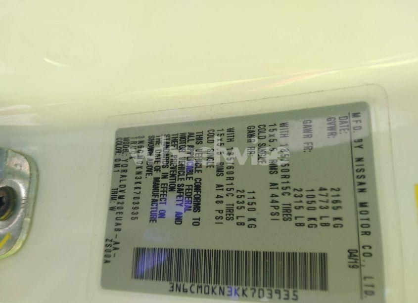 Photo 9 of 2019 Nissan Nv200 S (VIN 3N6CM0KN3KK703935)