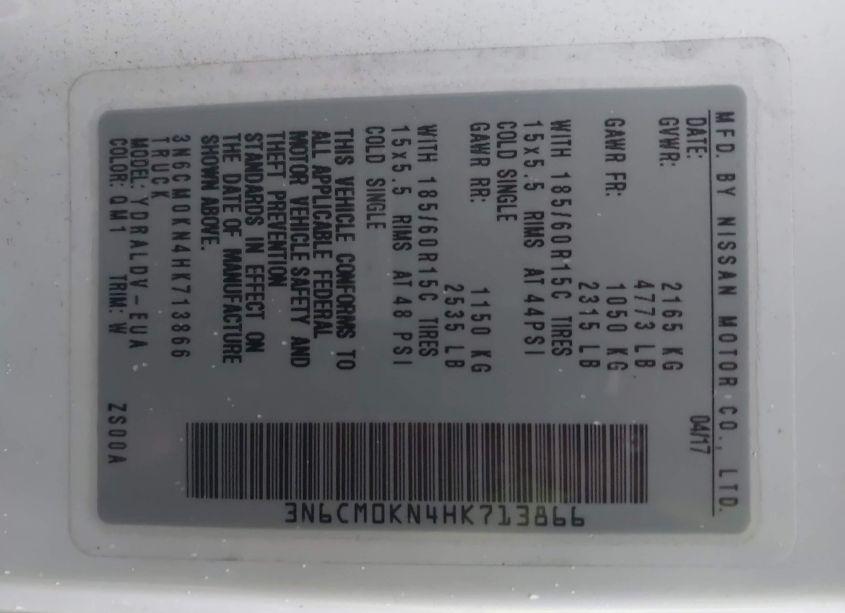 Photo 9 of 2017 Nissan Nv200 S (VIN 3N6CM0KN4HK713866)