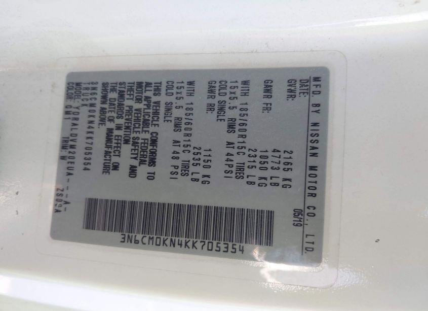 Photo 9 of 2019 Nissan Nv200 S (VIN 3N6CM0KN4KK705354)