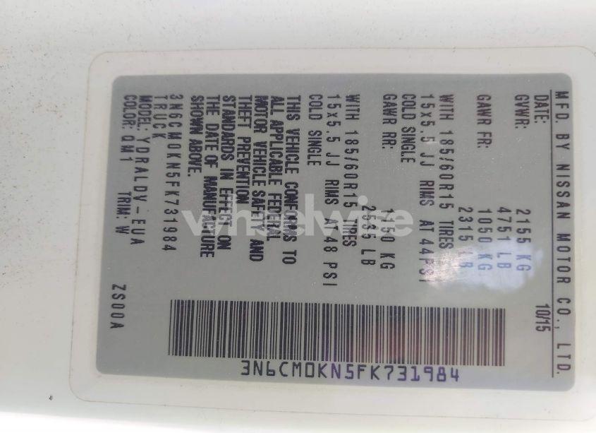 Photo 9 of 2015 Nissan Nv200 S (VIN 3N6CM0KN5FK731984)