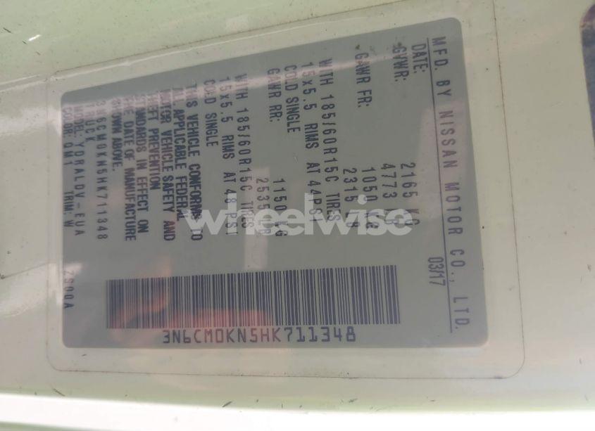 Photo 9 of 2017 Nissan Nv200 S (VIN 3N6CM0KN5HK711348)