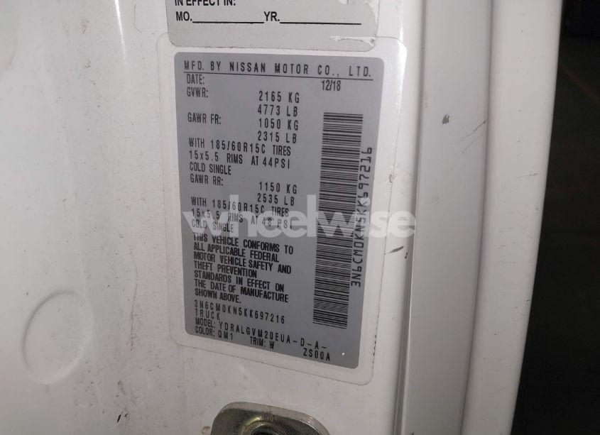 Photo 9 of 2019 Nissan Nv200 SV (VIN 3N6CM0KN5KK697216)