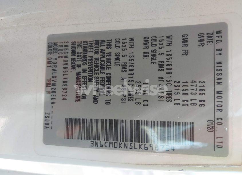 Photo 9 of 2020 Nissan Nv200 CARGO SV XTRONIC CVT (VIN 3N6CM0KN5LK698724)