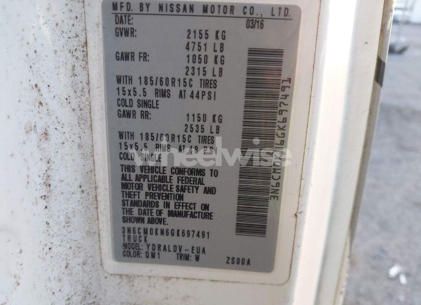 Photo 9 of 2016 Nissan Nv200 S (VIN 3N6CM0KN6GK697491)