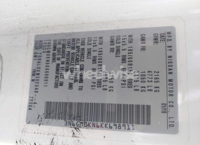 Photo 9 of 2019 Nissan Nv200 S (VIN 3N6CM0KN6KK698911)