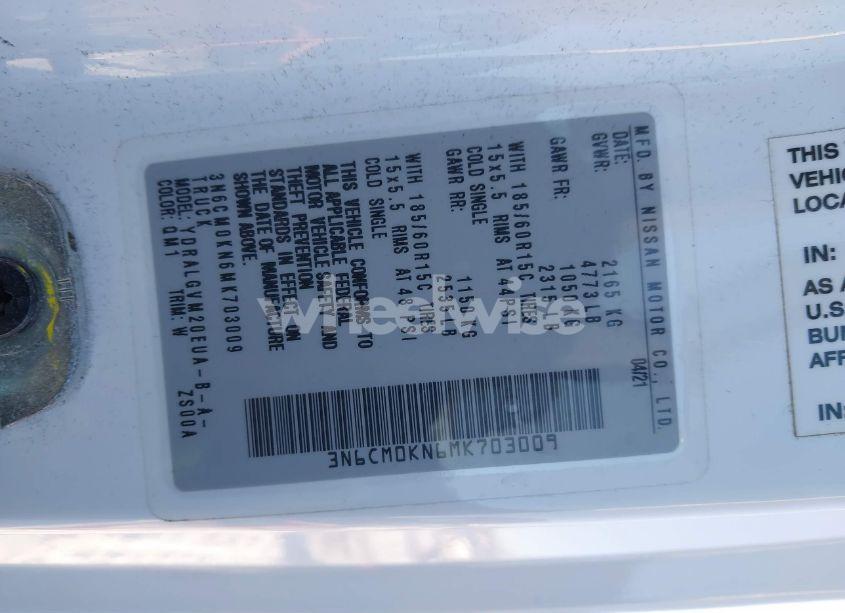 Photo 9 of 2021 Nissan Nv200 CARGO SV XTRONIC CVT (VIN 3N6CM0KN6MK703009)