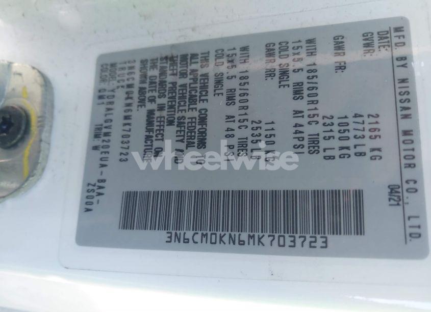 Photo 9 of 2021 Nissan Nv200 CARGO SV XTRONIC CVT (VIN 3N6CM0KN6MK703723)
