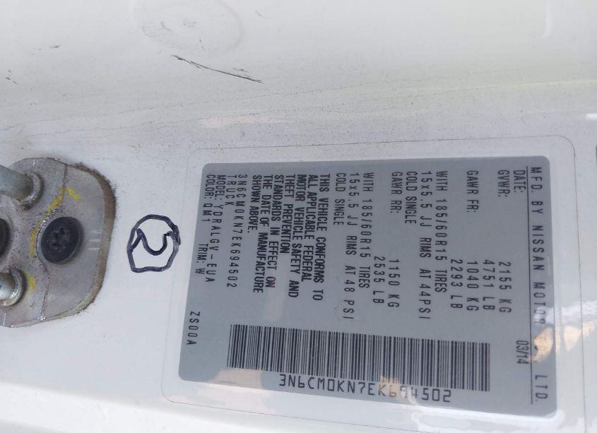 Photo 9 of 2014 Nissan Nv200 SV (VIN 3N6CM0KN7EK694502)