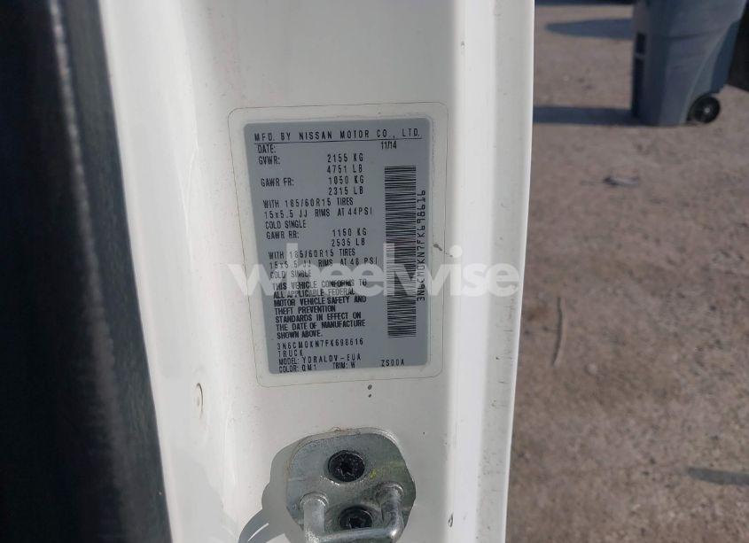 Photo 9 of 2015 Nissan Nv200 S (VIN 3N6CM0KN7FK698616)