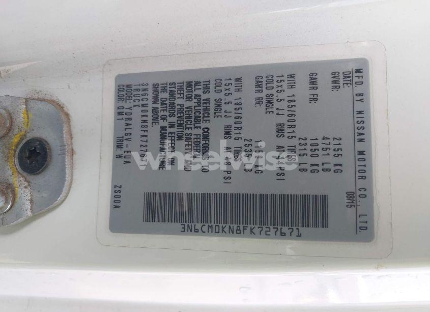 Photo 9 of 2015 Nissan Nv200 SV (VIN 3N6CM0KN8FK727671)