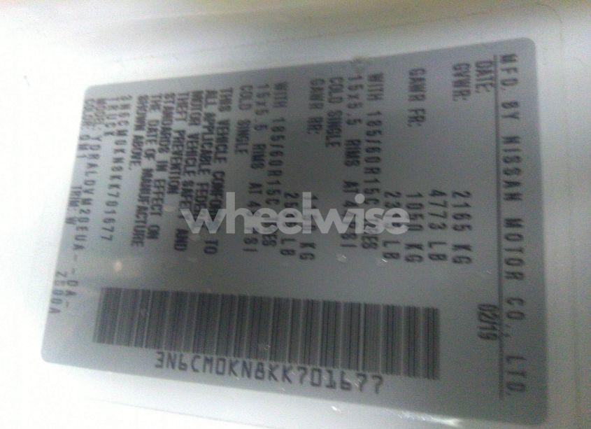 Photo 9 of 2019 Nissan Nv200 S (VIN 3N6CM0KN8KK701677)