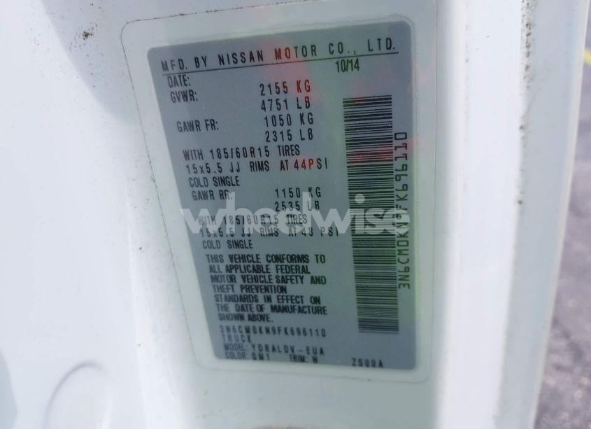 Photo 9 of 2015 Nissan Nv200 S (VIN 3N6CM0KN9FK696110)