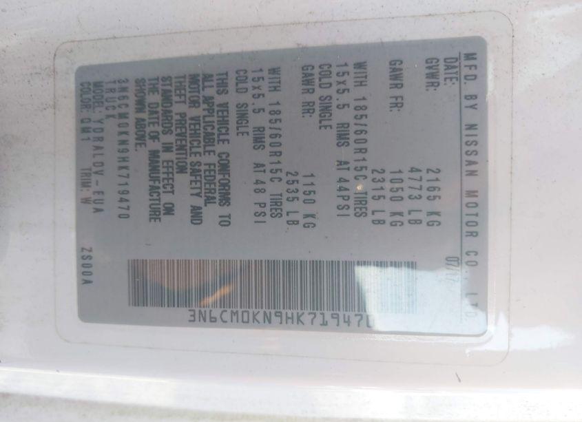 Photo 9 of 2017 Nissan Nv200 S (VIN 3N6CM0KN9HK719470)