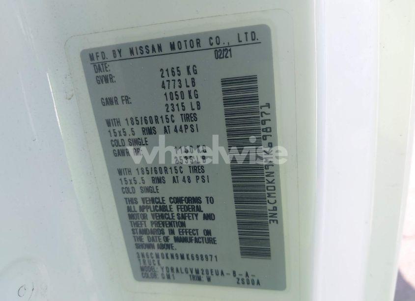 Photo 9 of 2021 Nissan Nv200 CARGO SV XTRONIC CVT (VIN 3N6CM0KN9MK698971)