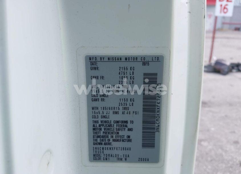 Photo 9 of 2015 Nissan Nv200 S (VIN 3N6CM0KNXFK728840)