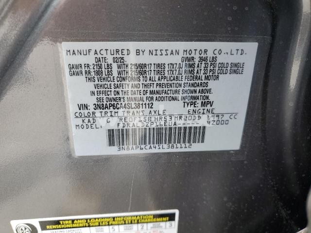 Photo 4 of 2025 NISSAN KICKS SV N/A (VIN 3N8AP6CA4SL381112)