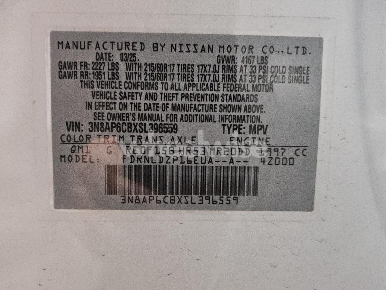 Photo 13 of 2025 NISSAN KICKS SV N/A (VIN 3N8AP6CBXSL396559)