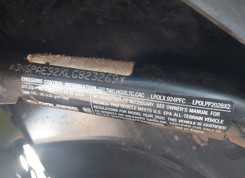 Photo 10 of 2020 Polaris Rzr TURBO S 4 VELOCITY (VIN 3NSPAE92XLG823269)